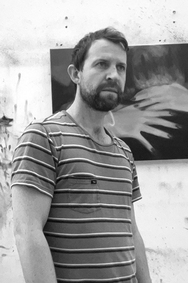 Portrait de l'artiste peintre irlandais Emmet Kierans.